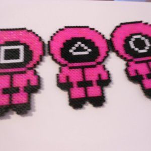 Squid Game Guards perler figures